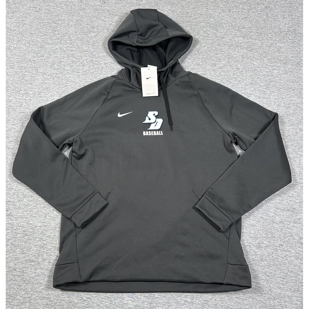USD Toreros Baseball Nike Hoodie Mens Large Gray University San Diego NEW